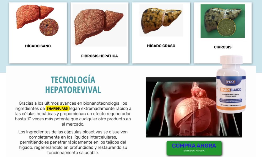 SHAPEGUARD- DESINTOXICANTE HEPATICO (Fórmula natural OZEMPIC sin efectos secundarios)